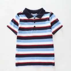 Blue Stripe Polo Tee