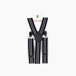 Boy Black & White Stripe Suspenders