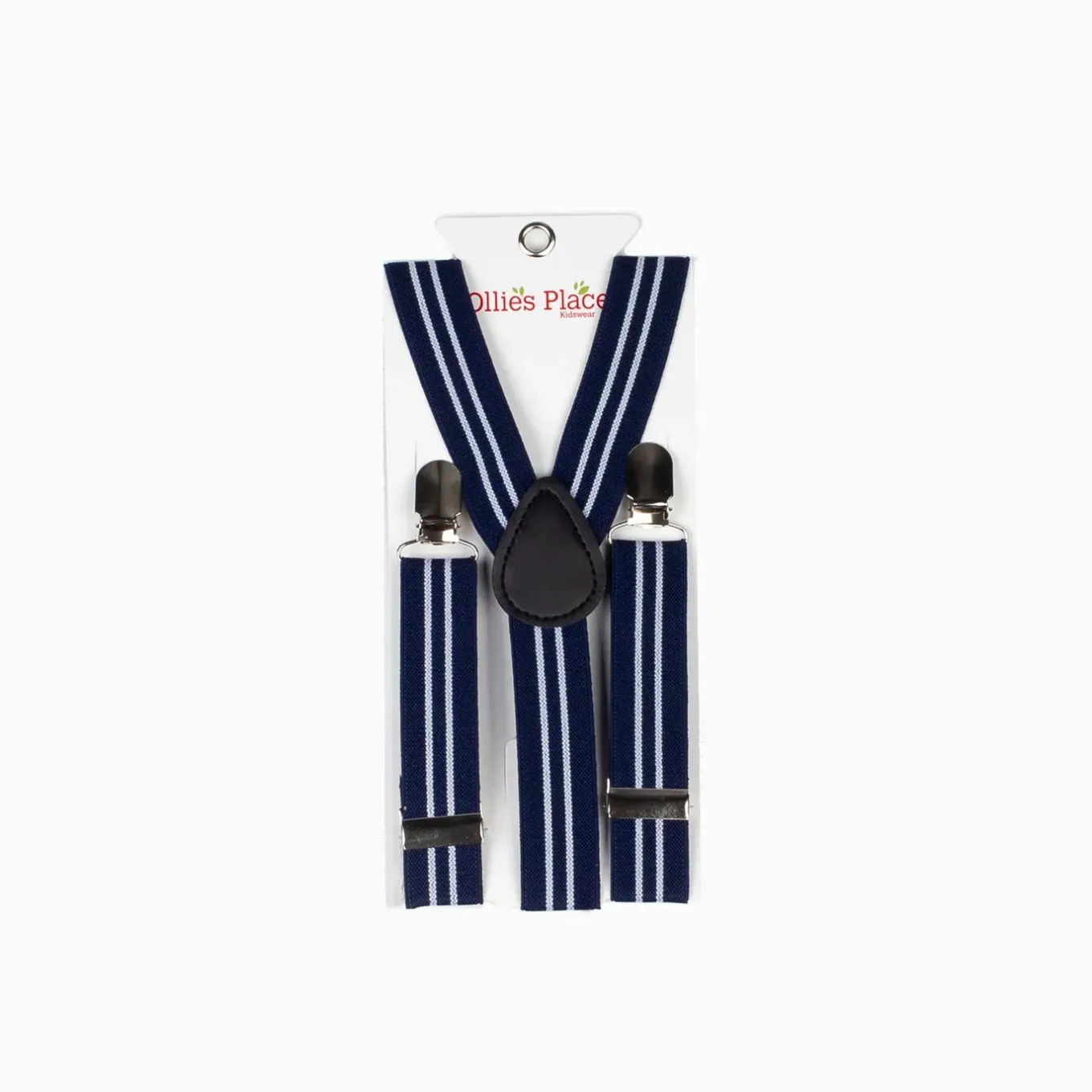 Boy Navy & White Stripe Suspenders