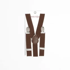 Boys' Adjustable Brown Suspenders