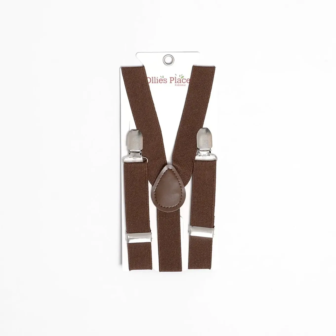 Boys' Adjustable Brown Suspenders