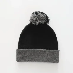 Boys Black and Grey Beanie