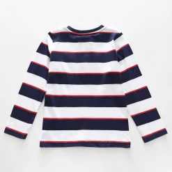Boys' Blue Stripe Henley Top