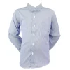 Boys' Formal Collared Shirt Navy Pinstripe 00 - 7 years