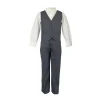 Boys' Formal Grey Suit, 3 Piece Set (size 8 years to 16 years)