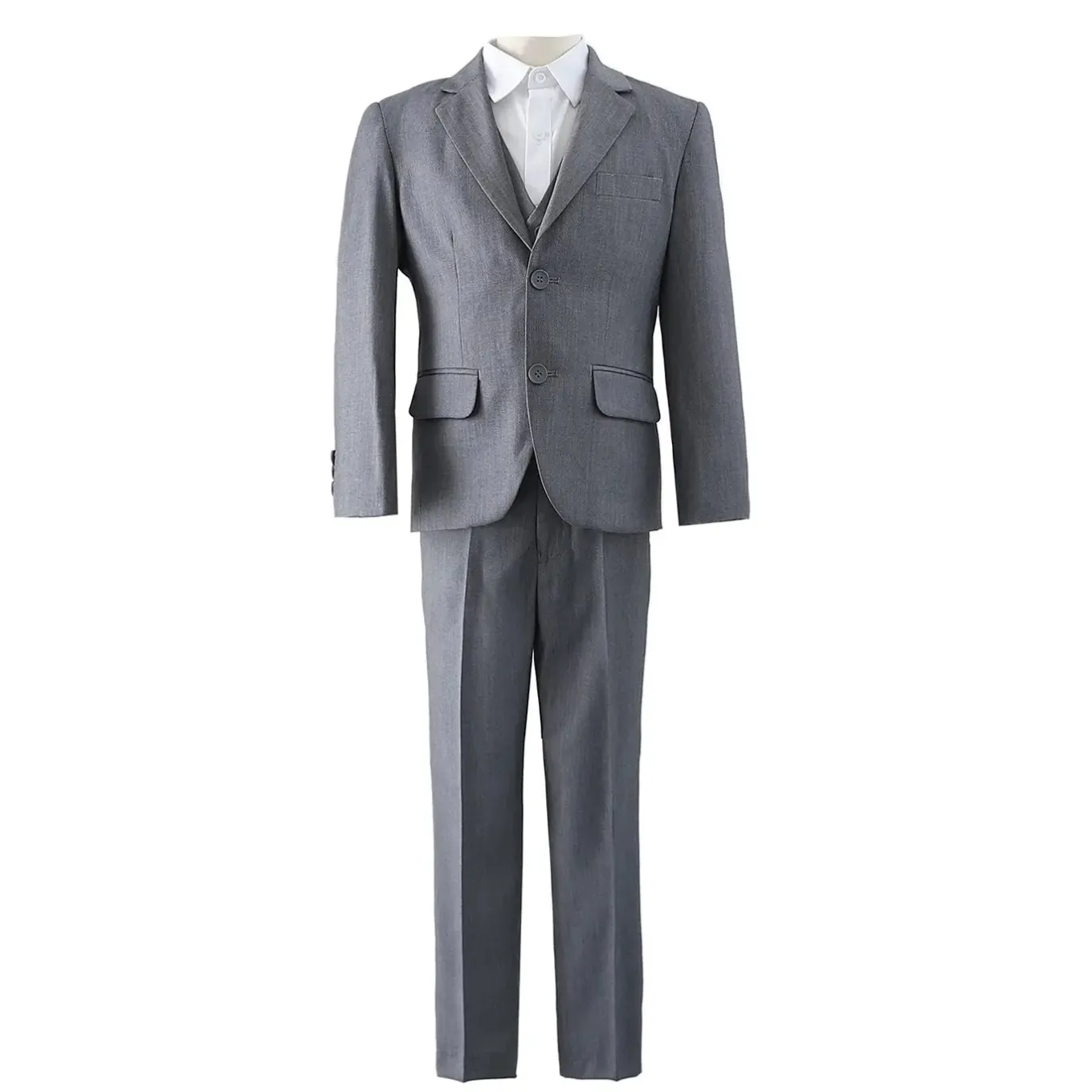 Boys' Formal Light Grey Suit, 4 Piece Set (size 8 years to 13 years)
