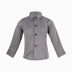 Boys' Formal Shirt Black Pinstripe size 8 - 13 years