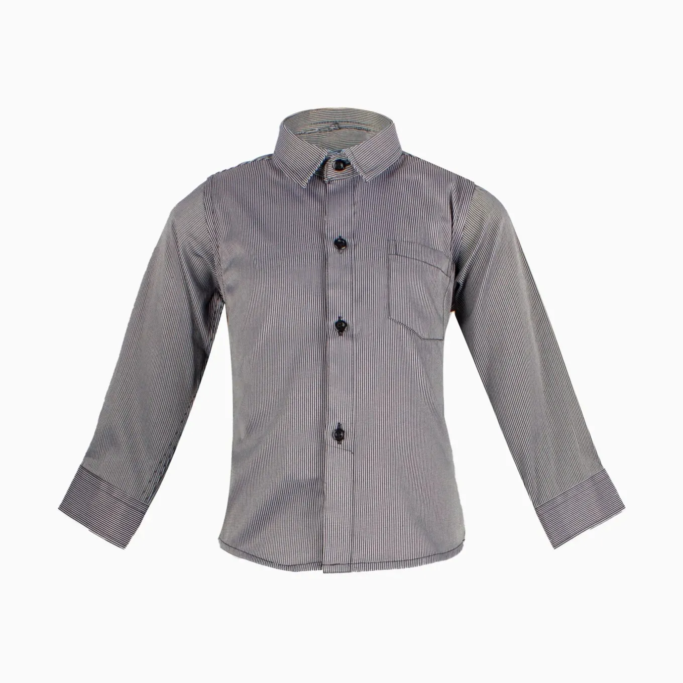 Boys' Formal Shirt Black Pinstripe 00 - 7 years