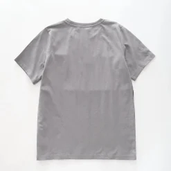 Boy's Grey, White And Black Large Stripe T-Shirt
