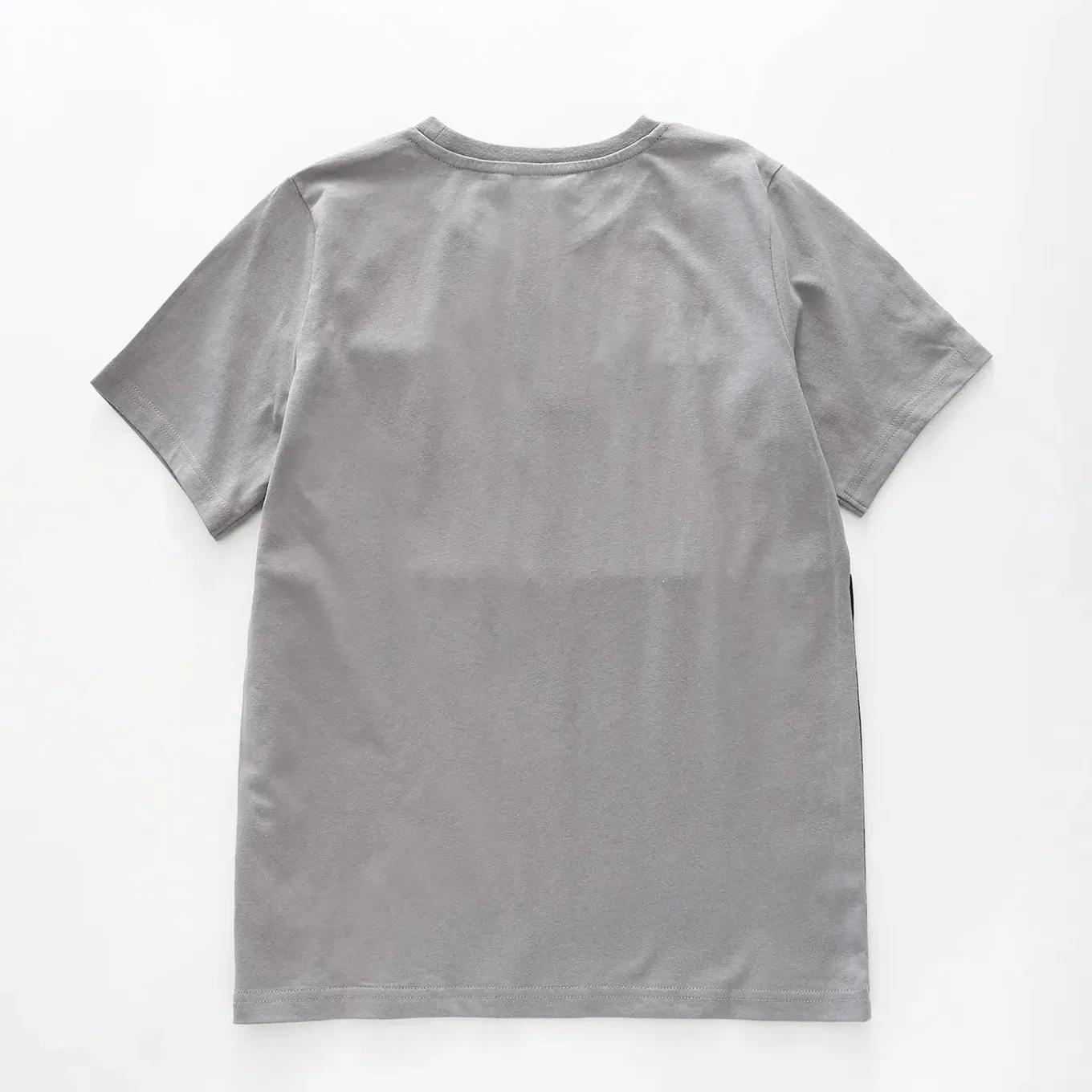 Boy's Grey, White And Black Large Stripe T-Shirt