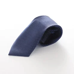 Boys' Patterned Neck Tie - Navy and White