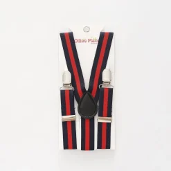 Boys Red and Black Stripe Suspenders