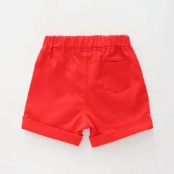 Boys Red Woven Shorts