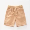 Boys Tan Textured Shorts