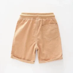 Boys Tan Textured Shorts
