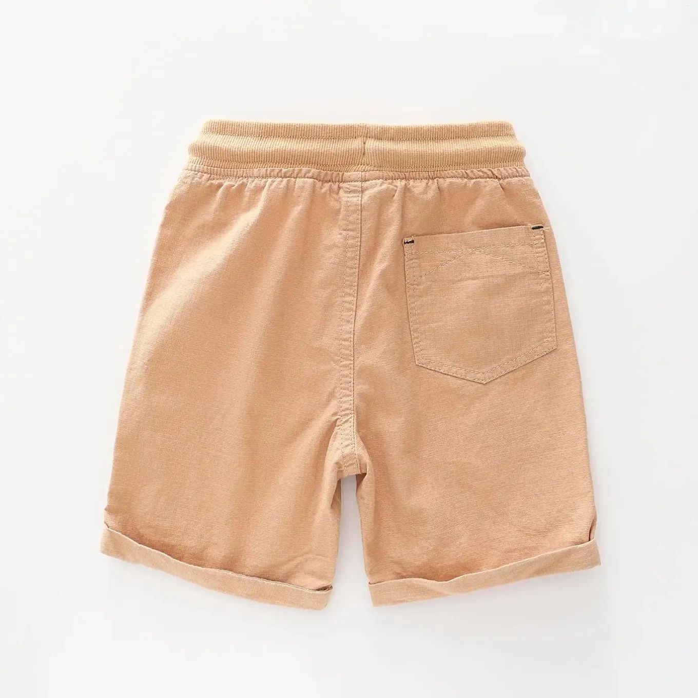Boys Tan Textured Shorts
