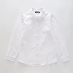 Boys' White Tweel Weave Button-Up Dress Shirt size 8 - 13 years