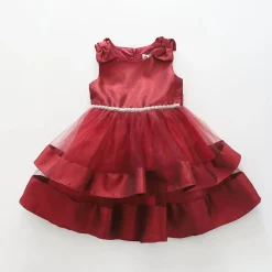 Burgundy Tulle, Girls Formal Dress