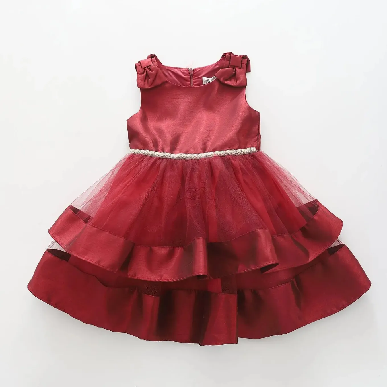 Burgundy Tulle, Girls Formal Dress