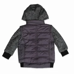 Camo Kid Charcoal Hooded Puffer Jacket - Toddler Boy