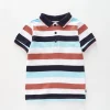 Casual Stripes Polo Top
