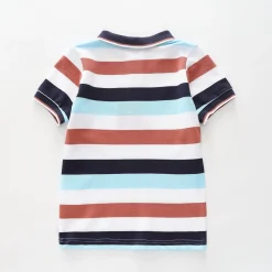 Casual Stripes Polo Top