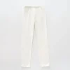 Classic Pull On Legging With Elastic Waist Ivory