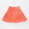 Coral Cheesecloth Skirt