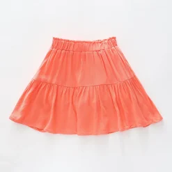 Coral Cheesecloth Skirt
