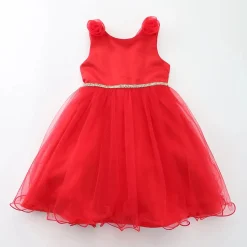 Elegant Red Tulle Dress