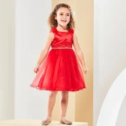 Elegant Red Tulle Dress