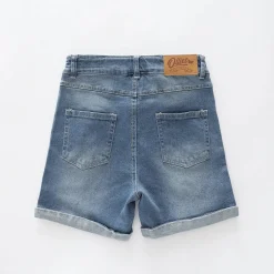 Faded Denim Shorts