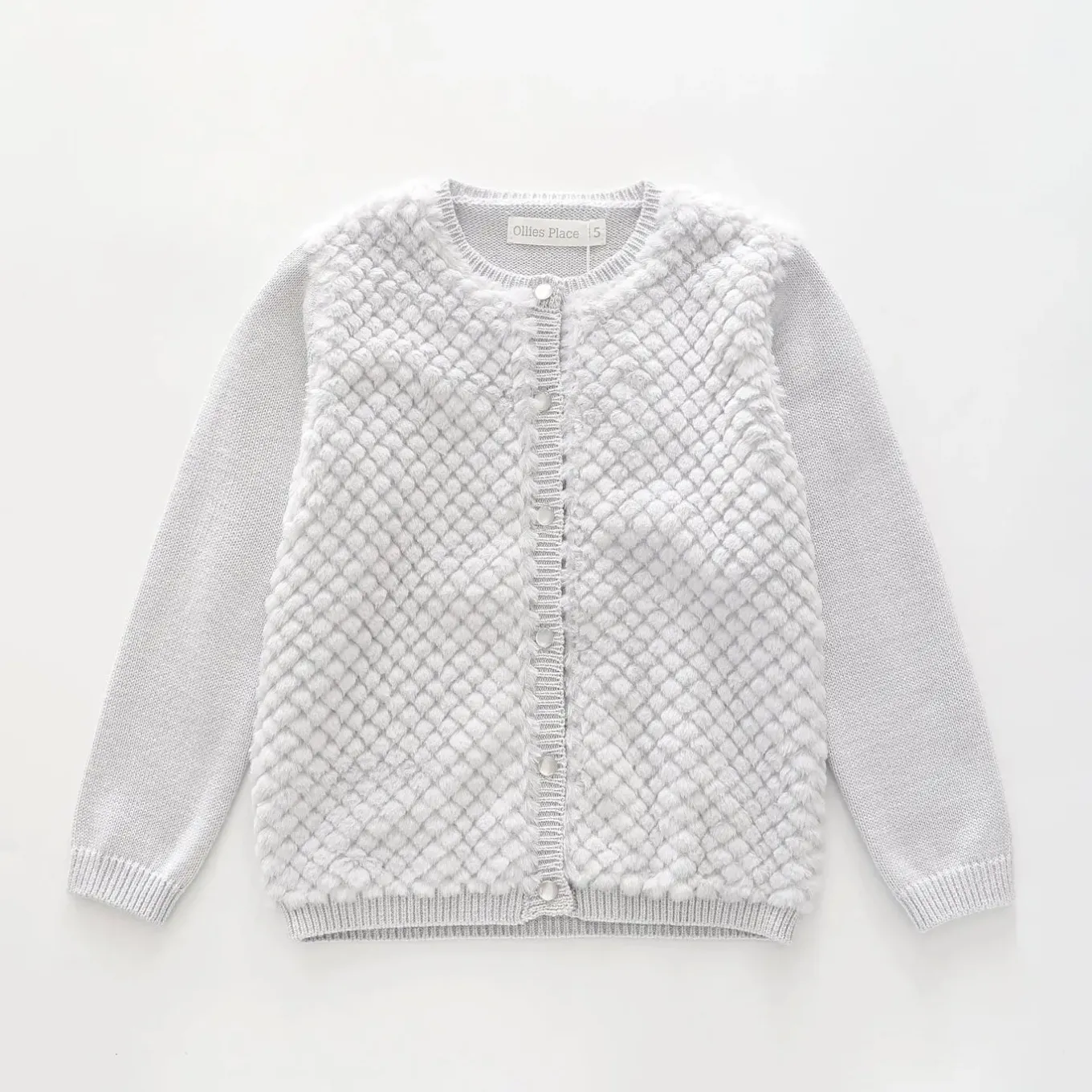 Faux Fur, Junior Girls Knit Cardigan