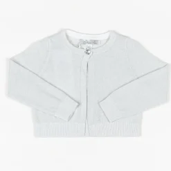 Girl Silver Lurex Formal Cardigan