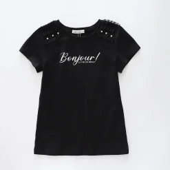 Girls Black Bonjour Top