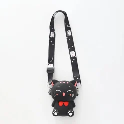 Girls Black Kitty Bag
