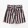 Girl's Blue and Pink Striped Shorts