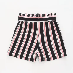 Girl's Blue and Pink Striped Shorts