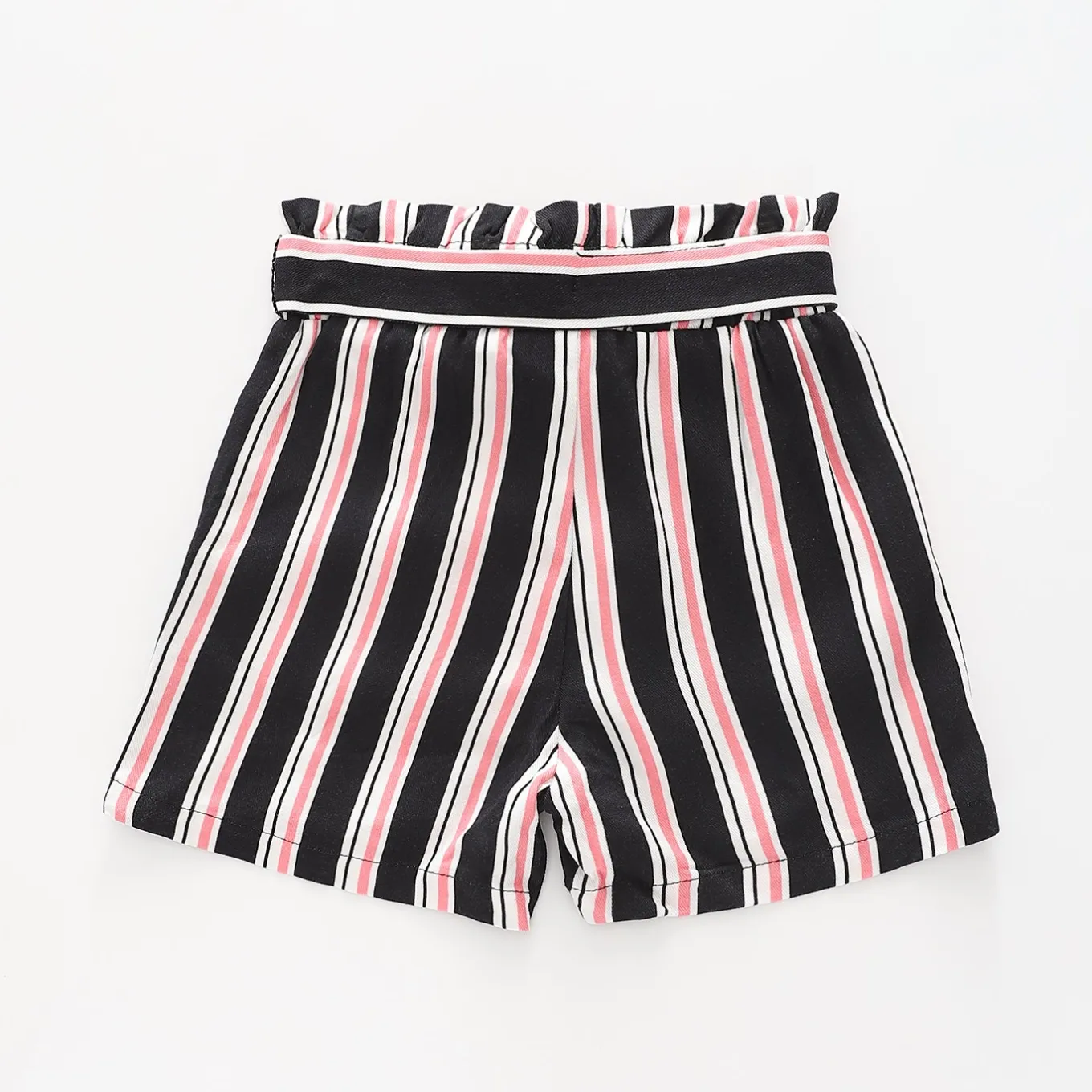 Girl's Blue and Pink Striped Shorts
