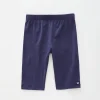 Girls Blue Mid-Thigh Bike Tights