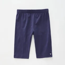 Girls Blue Mid-Thigh Bike Tights
