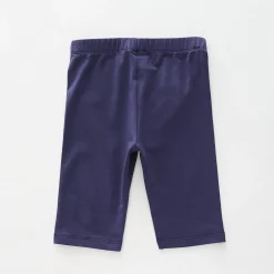 Girls Blue Mid-Thigh Bike Tights
