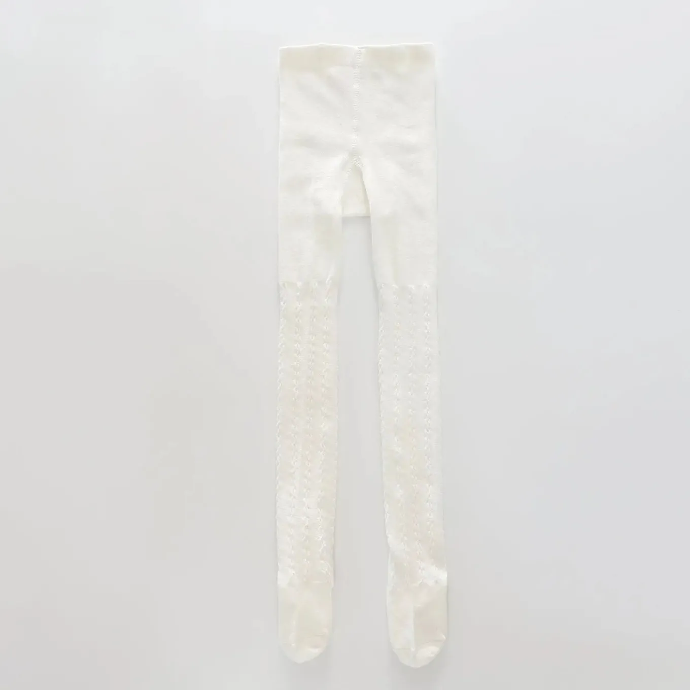 Girls' Cable Knit Tights Ivory
