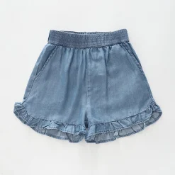 Girls Chambray Denim Shorts