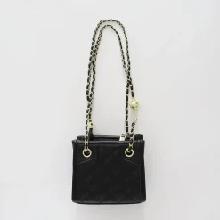 Girls Classic Black Shoulder Bag