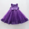 Girls' Elegant Tulle Formalwear Dress - Purple