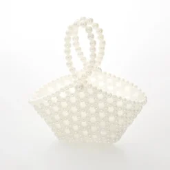 Girls Fan Shape Pearl Handbag