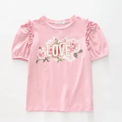 Girls Flower Love Top