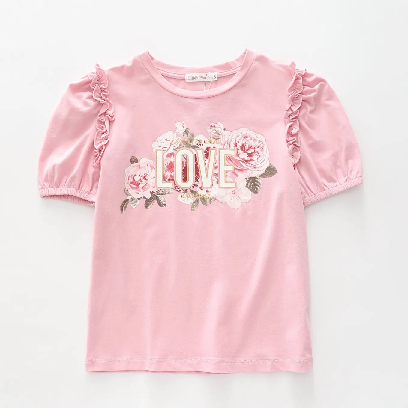 Girls Flower Love Top