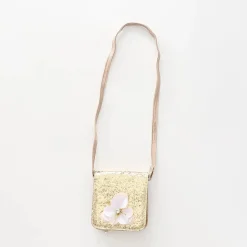 Girls Gold Glitter Cross Body Bag